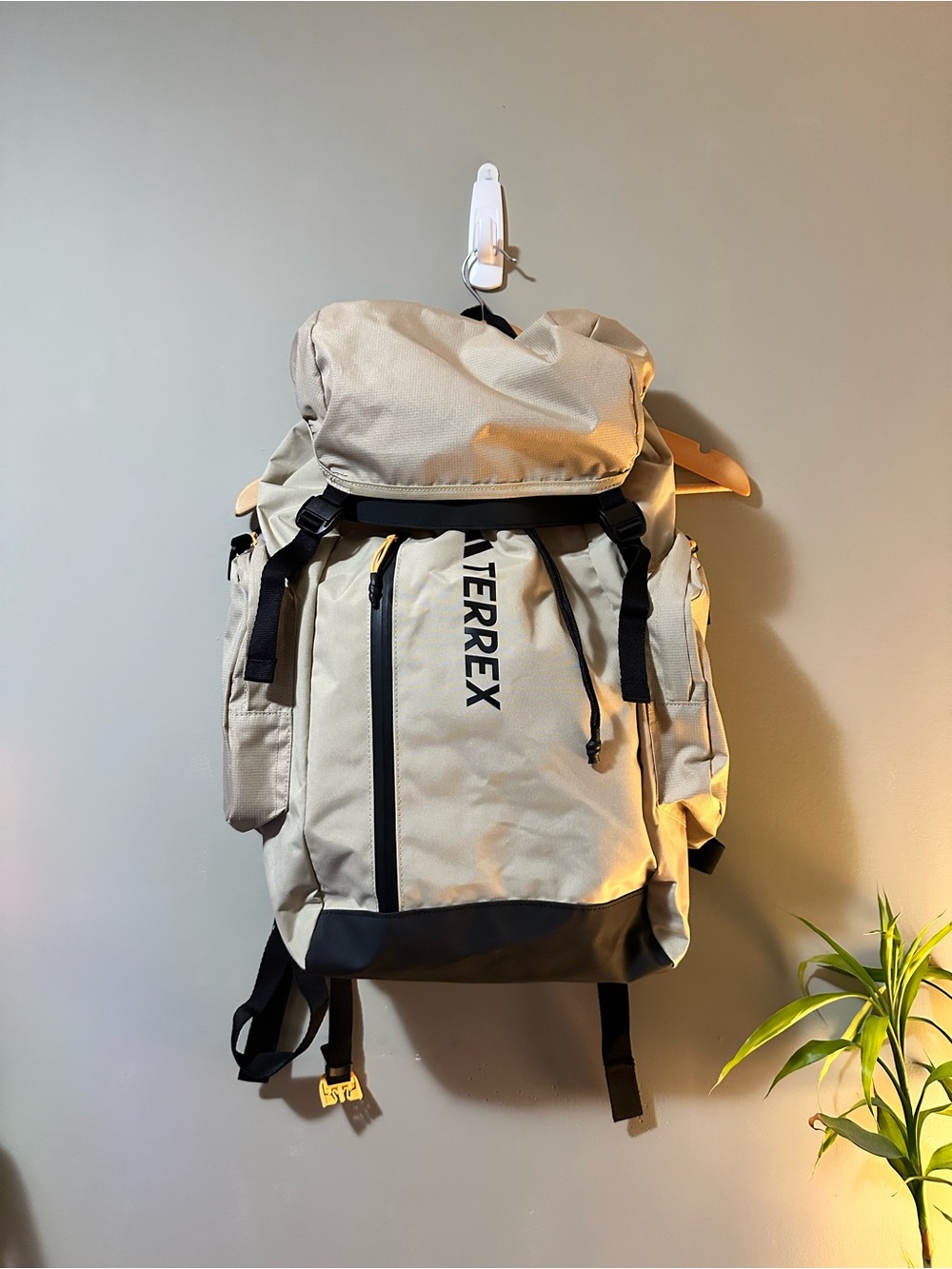 adidas beige TERREX Roll-Top Backpack for Men